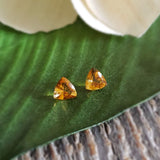 Citrine, quartz - Paire