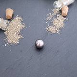 Tahitian pearl, semi-round