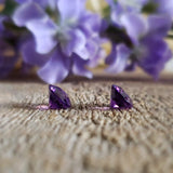 Amethyst, quartz - Pair