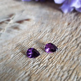 Amethyst, quartz - Pair