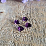 Amethyst, quartz - Parcel of 4