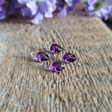 Amethyst, quartz - Parcel of 4