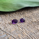 Amethyst, quartz - Pair