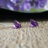 Amethyst, quartz - Pair