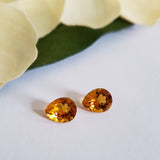 Citrine, quartz - Paire