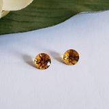 Citrine, quartz - Pair