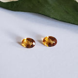 Citrine, quartz - Pair