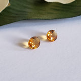 Citrine, quartz - Pair