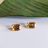 Citrine, quartz - Pair