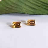 Citrine, quartz - Pair