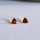 Citrine, quartz - Pair
