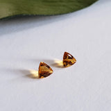 Citrine, quartz - Pair