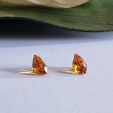 Citrine, quartz - Pair