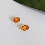 Citrine, quartz - Pair