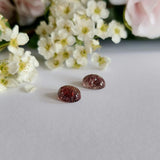 Quartz with hematite inclusions - Pair