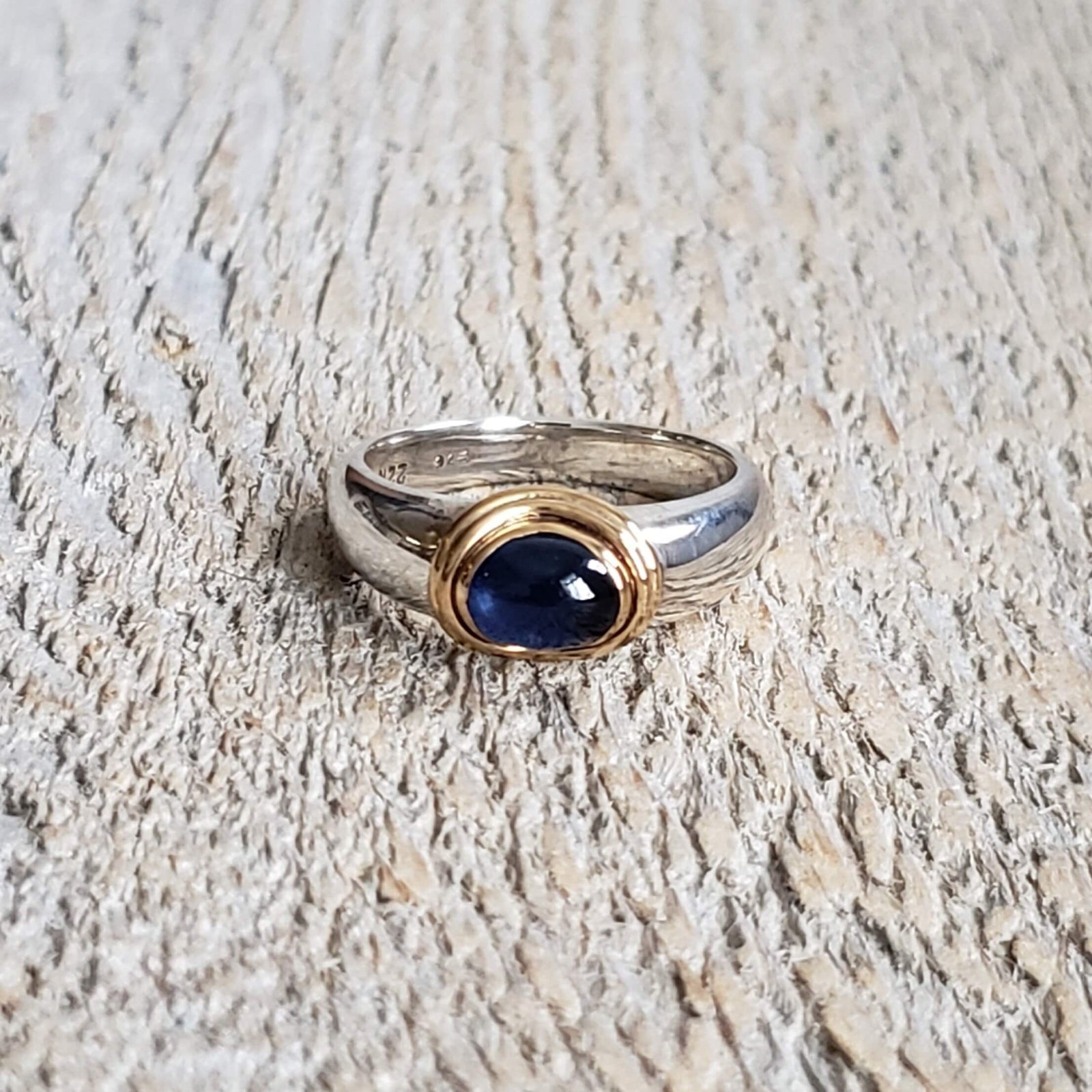 Bague En Argent 925 Avec Saphir - Taille 52 + Pochette Cadeau - Neuf Sans Emballage