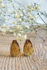 Pair of honey quartz