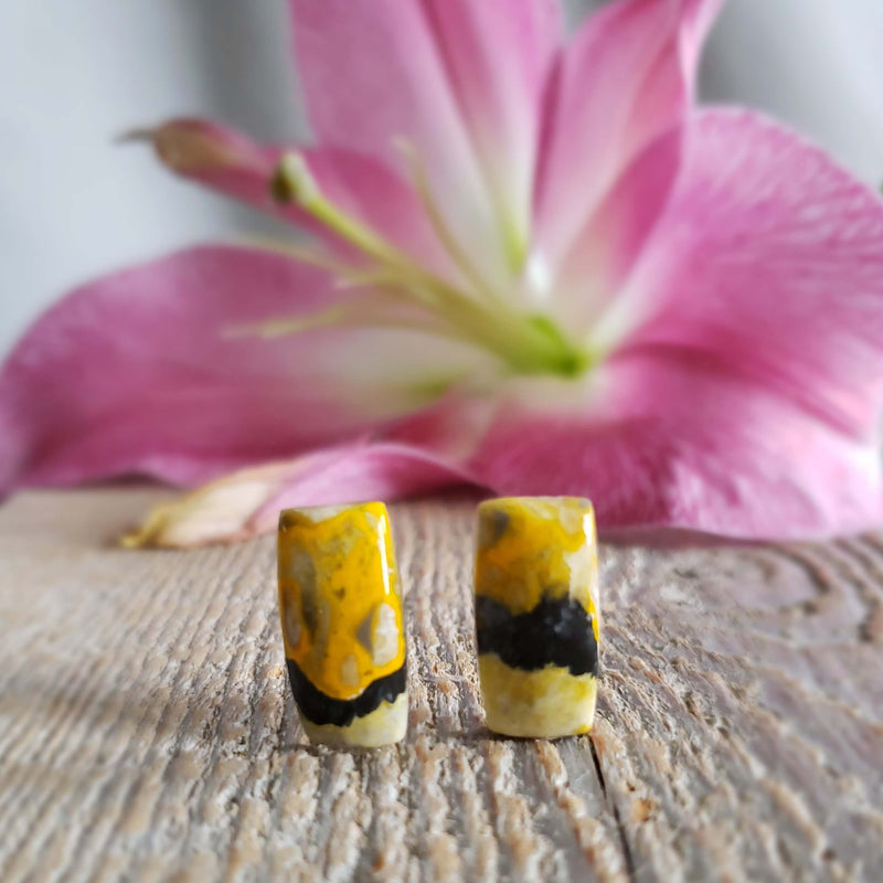 Bumblebee stone - Pair