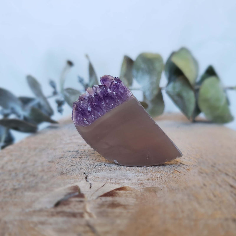 Amethyst slice, quartz