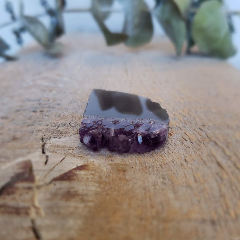 Amethyst slice, quartz