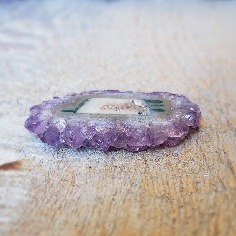 Amethyst slice, quartz