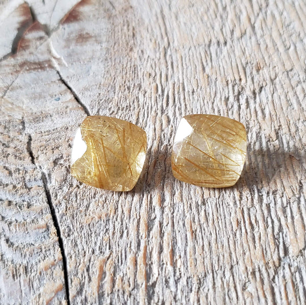 Rutilated Quartz - Pair