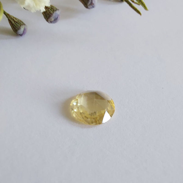 Rosecut sapphire (yellow)